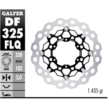 disco freno moto flotante galfer qubic 320x5mm df3