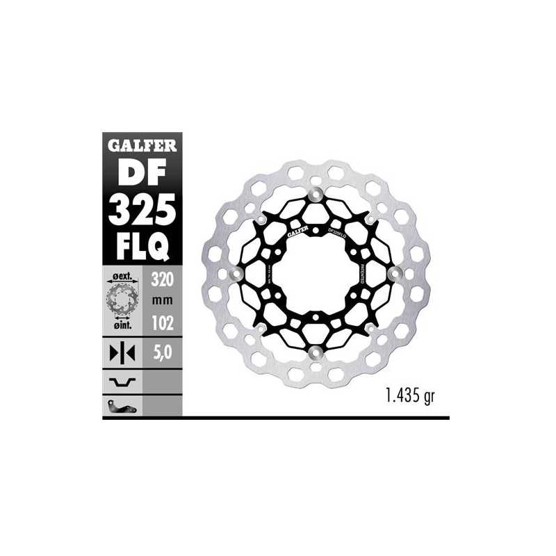disco freno moto flotante galfer qubic 320x5mm df3