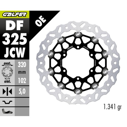 disco freno delantero wave floatech galfer df325jcw