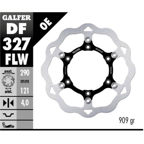 disco freno moto galfer wave flotante 290x4mm df32