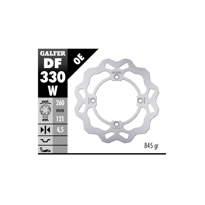 disco freno moto galfer wave fijo 260x4 5mm df330w