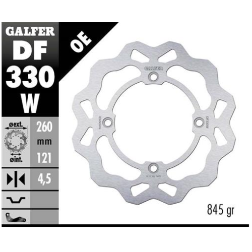 disco freno moto galfer wave fijo 260x4 5mm df330w