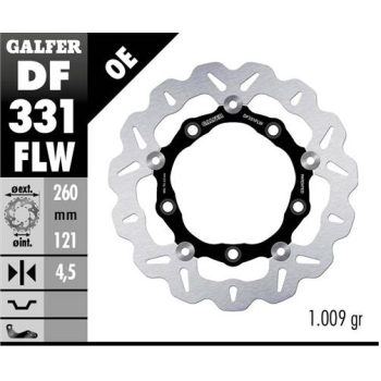 disco freno moto galfer wave flotante 260x4 5mm df