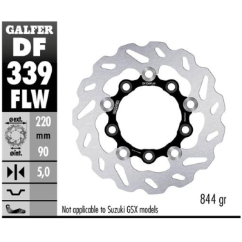 disco freno moto galfer wave flotante 220x5mm df33