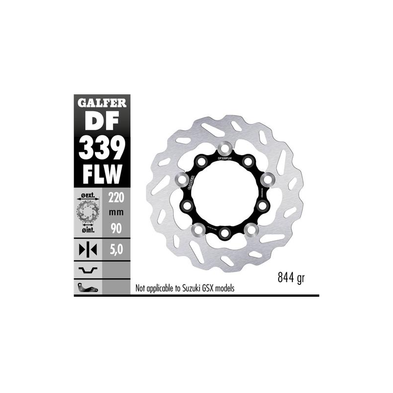 disco freno moto galfer wave flotante 220x5mm df33
