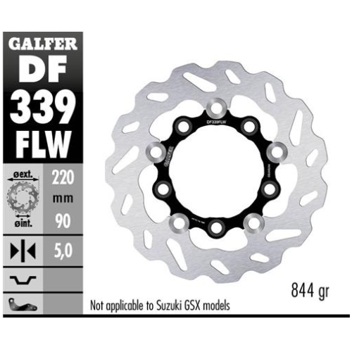 disco freno moto galfer wave flotante 220x5mm df33
