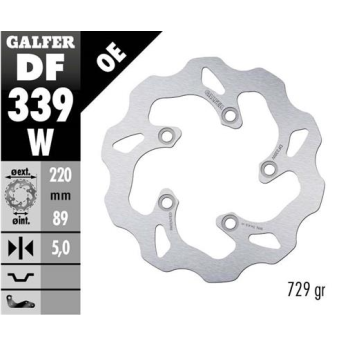 disco freno moto galfer wave fijo 220x5mm df339w