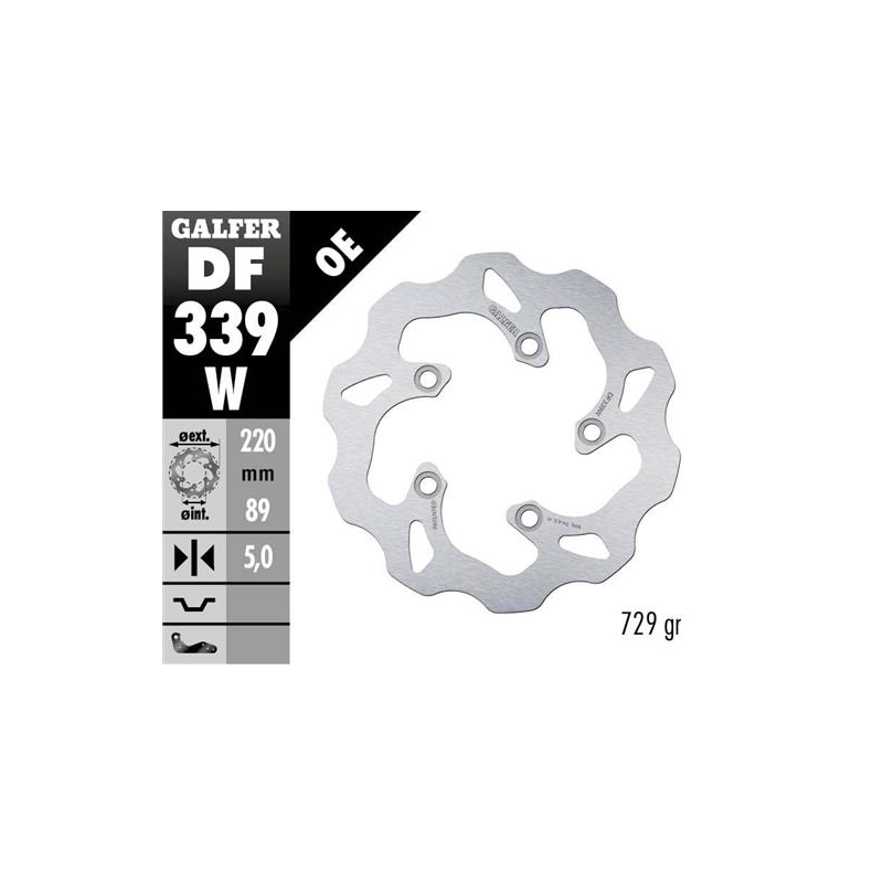 disco freno moto galfer wave fijo 220x5mm df339w