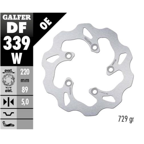 disco freno moto galfer wave fijo 220x5mm df339w