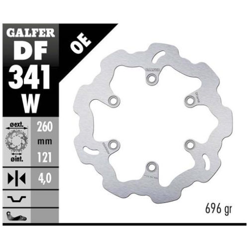 disco freno moto galfer wave fijo 260x4mm df341w
