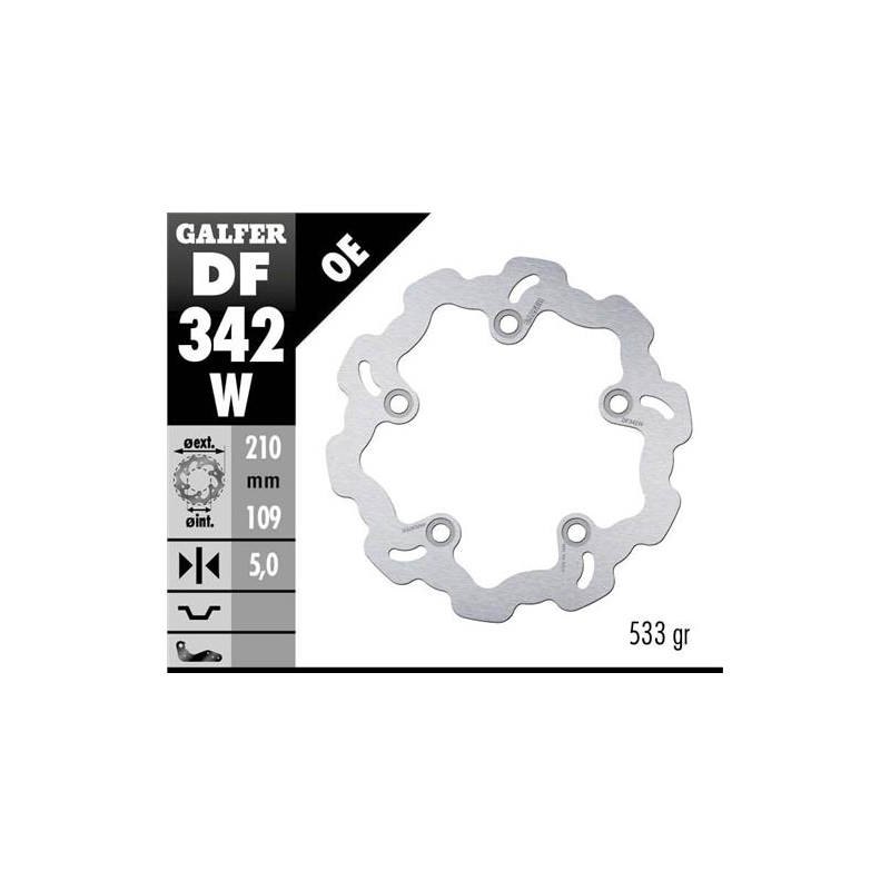 disco freno moto galfer wave fijo 210x5mm df342w