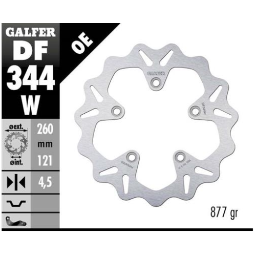 disco freno moto galfer wave fijo 260x4 5mm df344w