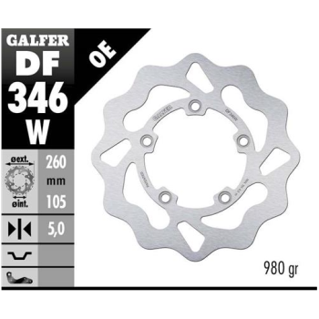 disco freno moto galfer wave fijo 260x5mm df346w
