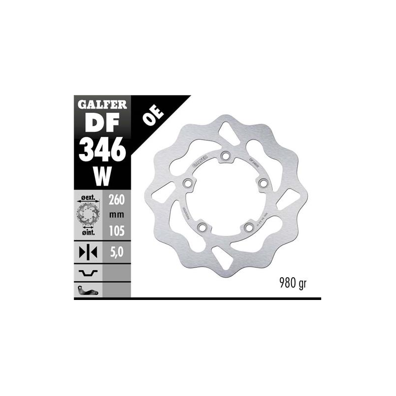 disco freno moto galfer wave fijo 260x5mm df346w