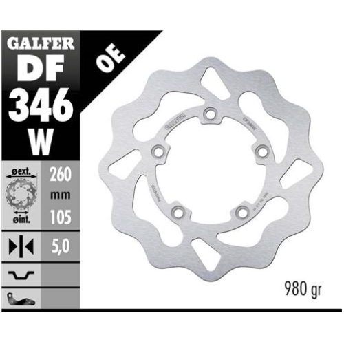disco freno moto galfer wave fijo 260x5mm df346w