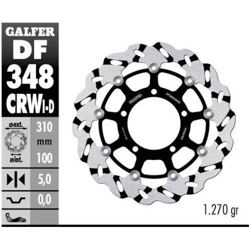 disco freno moto flotante galfer wave df348crwd
