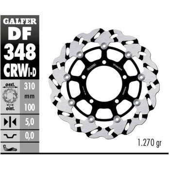 disco freno moto flotante galfer wave df348crwi