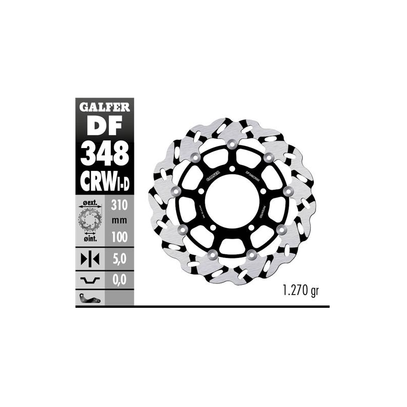 disco freno moto flotante galfer wave df348crwi