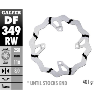 disco freno moto galder wave fijo 250x3mm df349rw