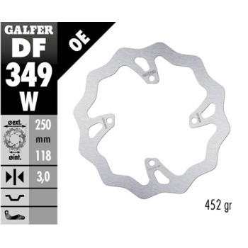 disco freno moto galfer wave fijo 250x3mm df349w