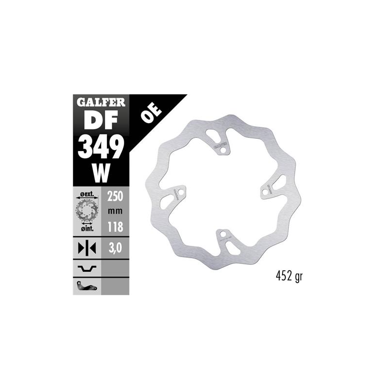 disco freno moto galfer wave fijo 250x3mm df349w