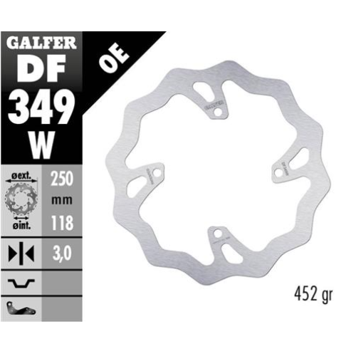 disco freno moto galfer wave fijo 250x3mm df349w