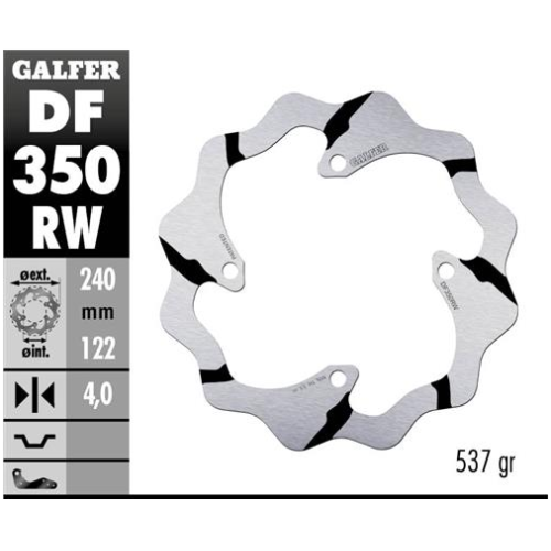 disco freno moto galder wave fijo 240x4mm df350rw