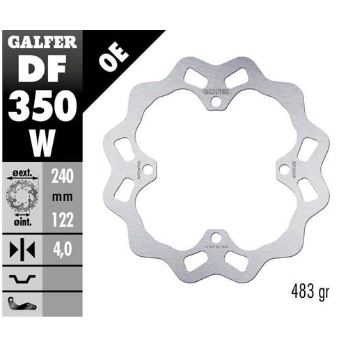 disco freno moto galfer wave fijo 240x4mm df350w