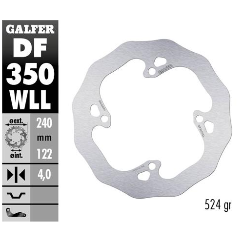 disco freno moto galder wave fijo solido df350wll