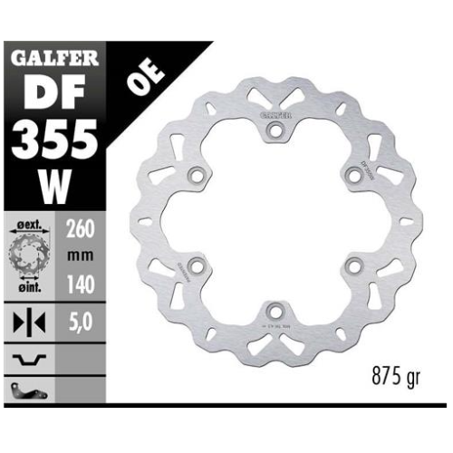 disco freno moto galfer wave fijo 260x5mm df355w
