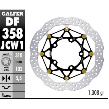 disco freno moto galfer wave flotante df358jcw1g03