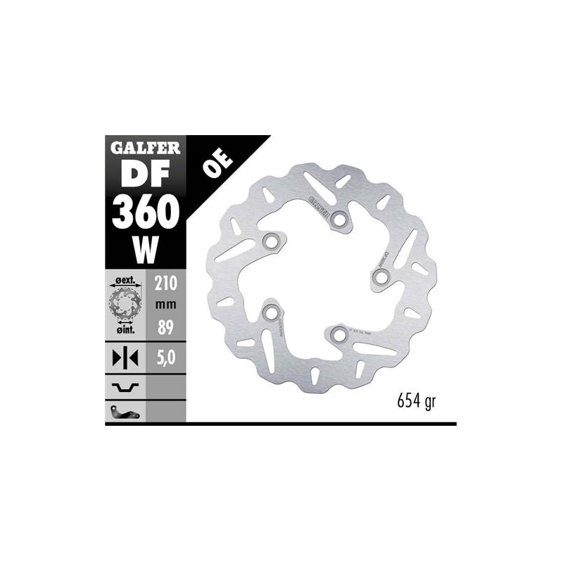 disco freno moto galfer wave fijo 210x5mm df360w