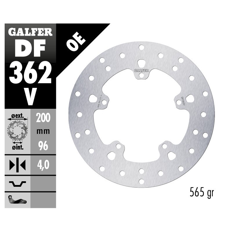 disco de freno galfer fijo redondo 200x4mm df362