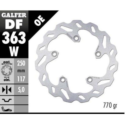 disco freno moto galfer wave fijo 250x5mm df363w