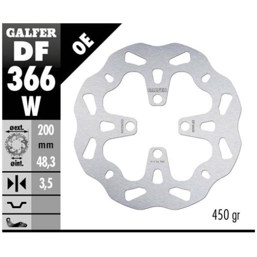 disco freno moto galfer wave fijo 200x3 5mm df366w