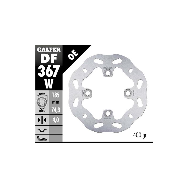 disco freno moto galfer wave fijo 185x4mm df367w