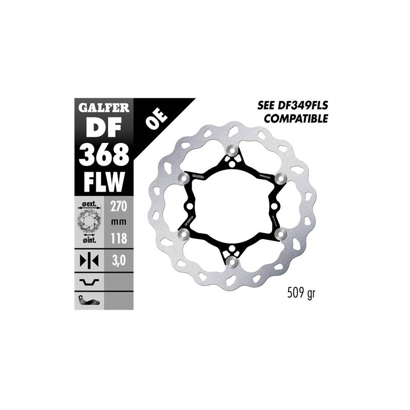 disco freno moto galfer wave flotante 270x3mm df36