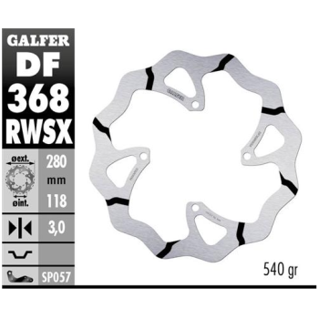 disco freno moto galfer wave fijo 280x3m df368rw