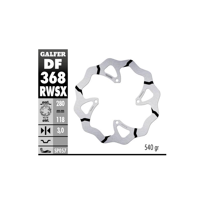 disco freno moto galfer wave fijo 280x3m df368rw