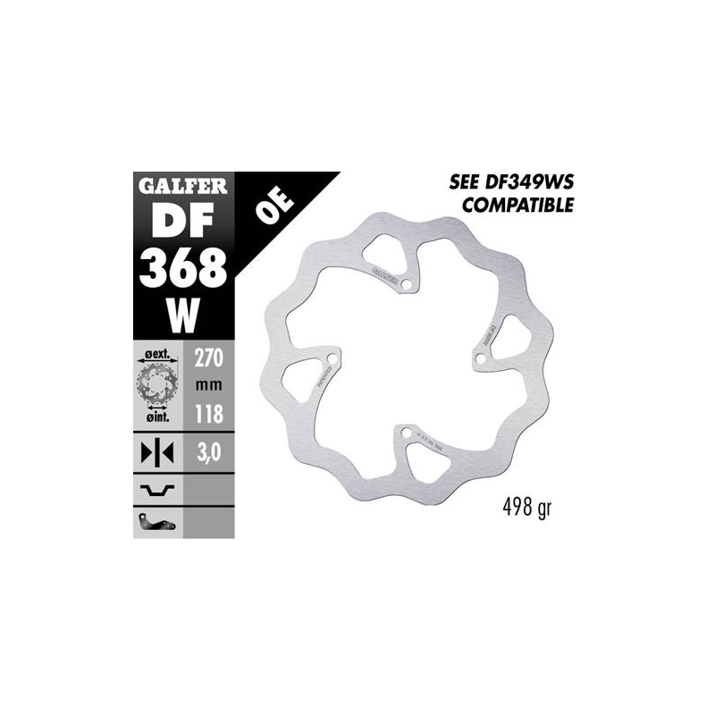 disco freno moto galfer wave fijo 270x3mm df368w