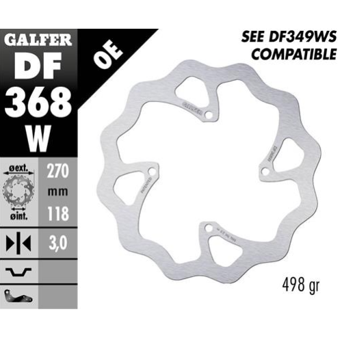 disco freno moto galfer wave fijo 270x3mm df368w