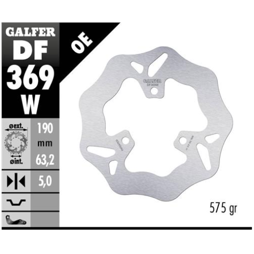 disco freno moto galfer wave fijo 190x5mm df369w