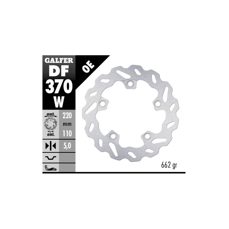 disco freno moto galfer wave fijo 220x5mm df370w