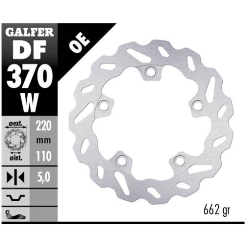 disco freno moto galfer wave fijo 220x5mm df370w