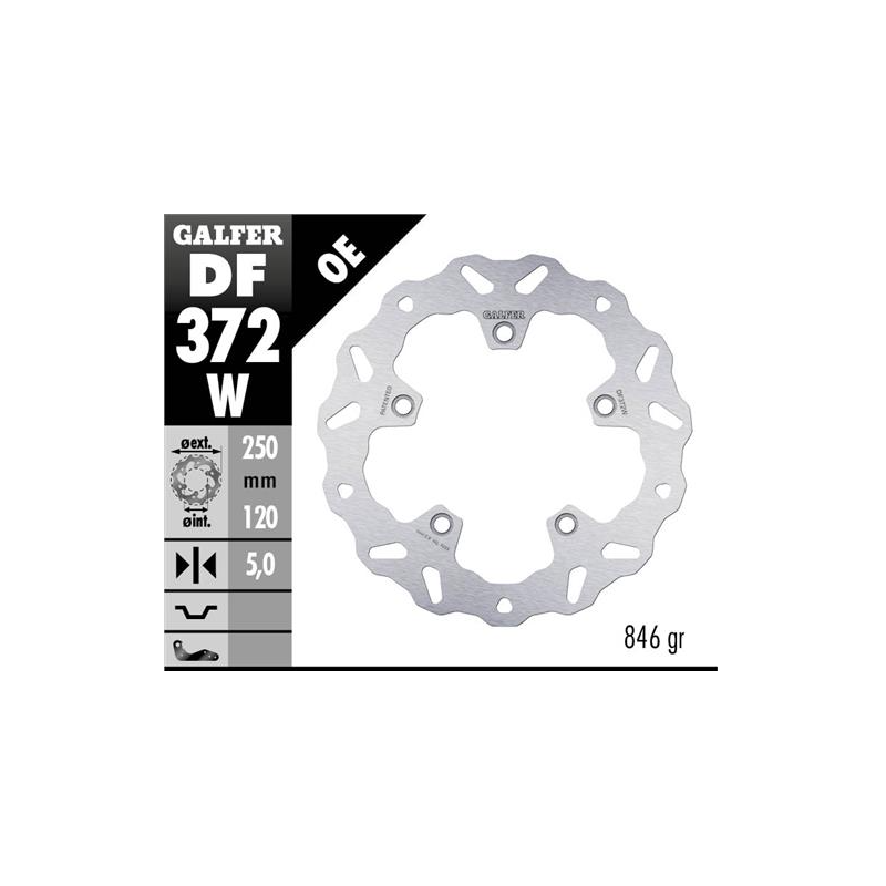 disco freno moto galfer wave fijo 220x5mm df372w