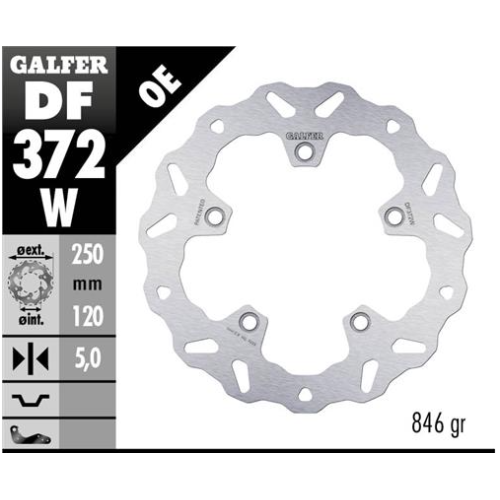 disco freno moto galfer wave fijo 220x5mm df372w