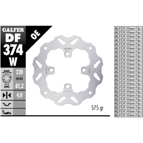 disco freno moto galfer wave fijo 220x4mm df374w