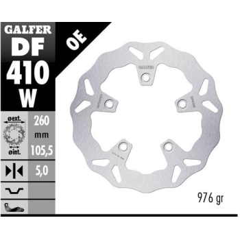disco freno moto galfer wave fijo 260x5mm df410w