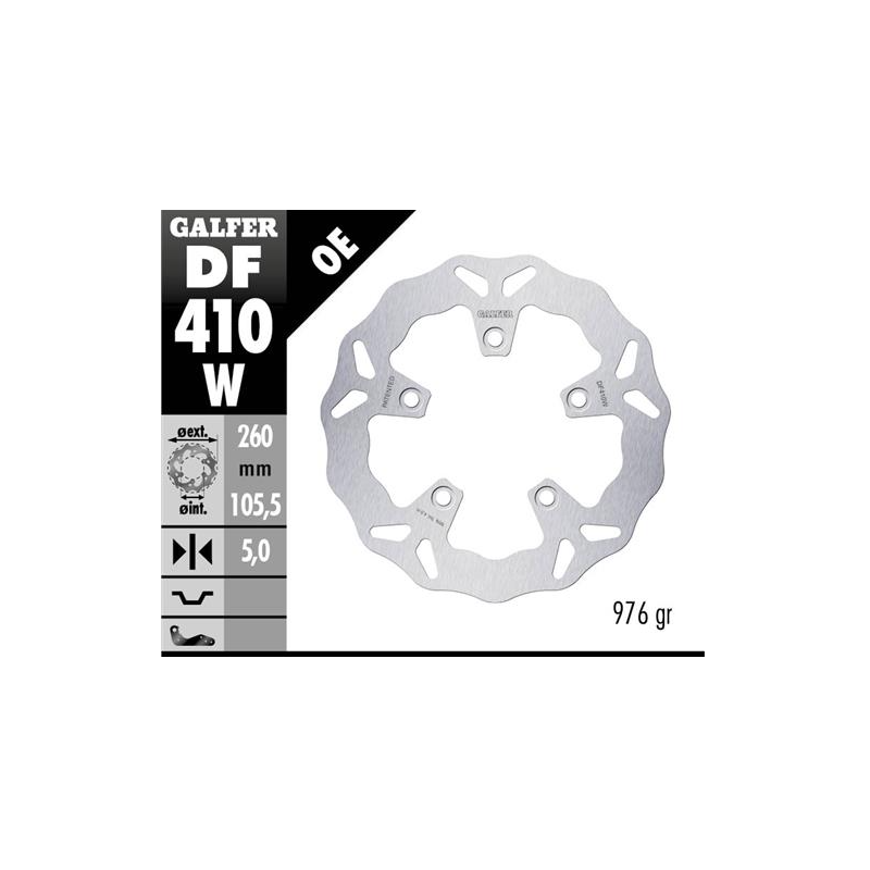 disco freno moto galfer wave fijo 260x5mm df410w