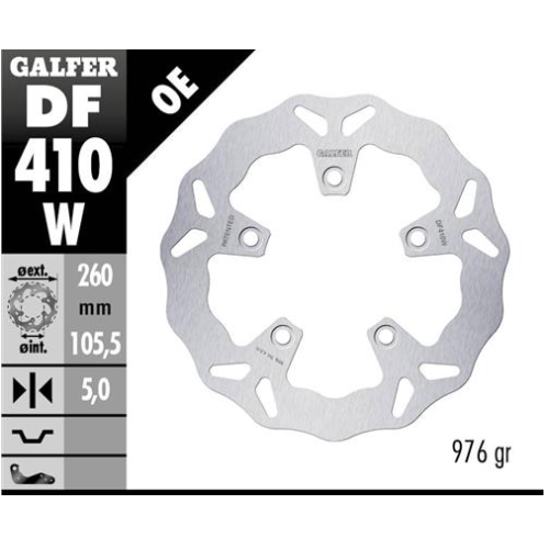 disco freno moto galfer wave fijo 260x5mm df410w
